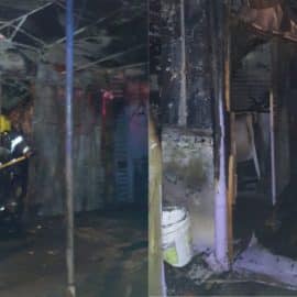 Incendio en la galería de Santa Elena dejó nueve locales afectados