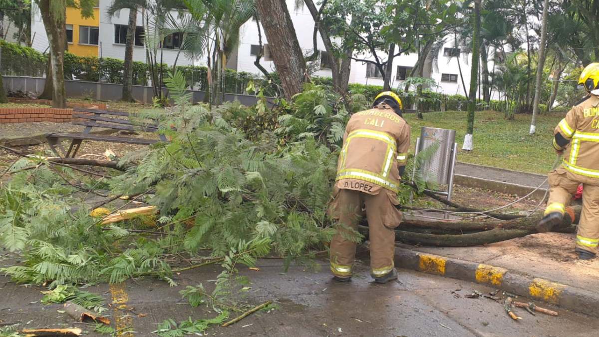 Bomberos atienden emergencia tras fuertes lluvias