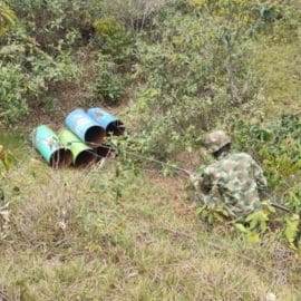 Destruyen depósito ilegal con cilindros en zona rural de Jamundí