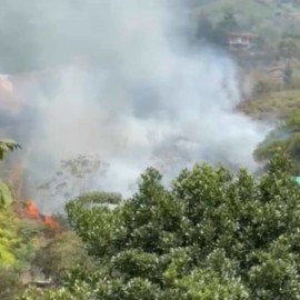 ¡Atención! Incendio forestal en La Buitrera, zona rural de Cali