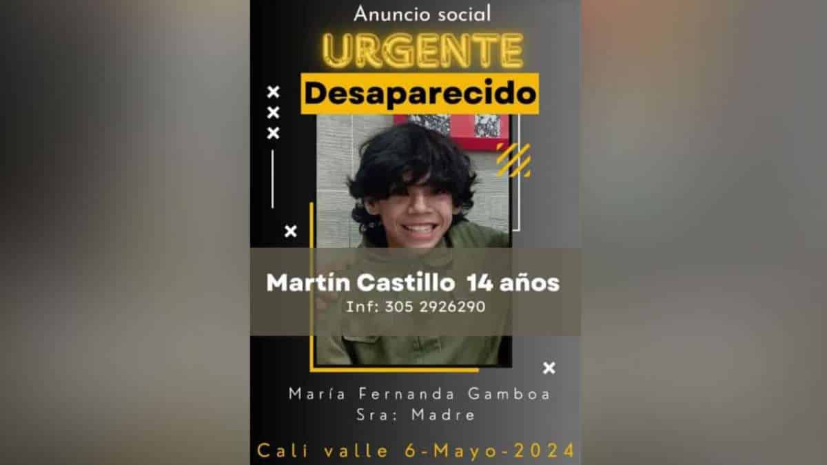 Servicio Social: Martín Castillo, de 14 años, se encuentra desaparecido